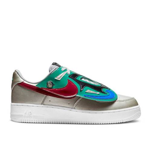 【 NIKE AIR FORCE 1 '07 LV8 'LUCHA LIBRE' / METALLIC SILVER BLACK GYM RED 】 銀色 シルバー 黒色 ブラック 赤 レッド エアフォース スニーカー メンズ ナイキ