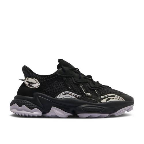 【 ADIDAS WMNS OZWEEGO TR 'BLACK SILVER METALLIC' / CORE BLACK SILVER METALLIC GLORY 】 アディダス 銀色 シルバー コア 黒色 ブラック スニーカー レディース
