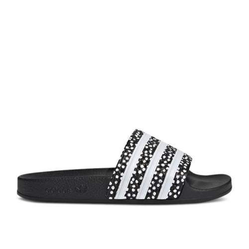 【 ADIDAS WMNS ADILETTE SLIDE \u0027POLKA-DOT\u0027 / CORE BLACK CORE WHITE CORE BLACK 】 アディダス アディレッタ サンダル 中核グループ 黒いこと 黒いこと 白いこと 白いこと \u0027POLKADOT\u0027 スニーカー レディース