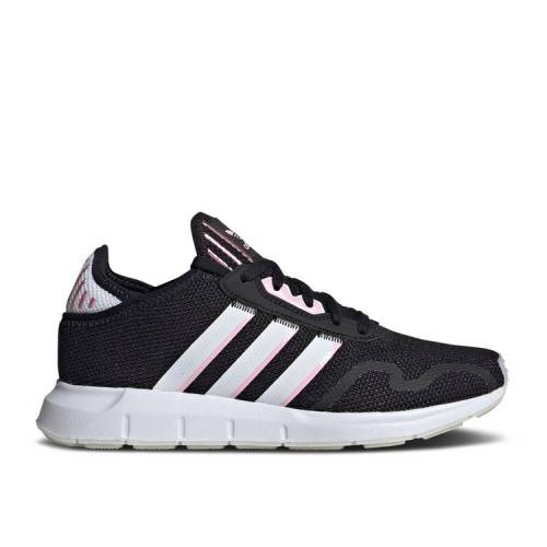 【 ADIDAS WMNS SWIFT RUN X 'BLACK TRUE PINK' / CORE BLACK CLOUD WHITE TRUE PINK 】 アディダス ラン コア 黒色 ブラック 白色 ホワイト ピンク スニーカー レディース｜スニケス