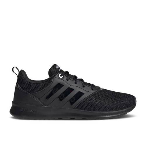 【 ADIDAS WMNS QT RACER 2.0 'CORE BLACK' / CORE BLACK CORE BLACK GREY FIVE 】 アディダス コア 黒色 ブラック 灰色 グレー スニーカー レディース｜スニケス