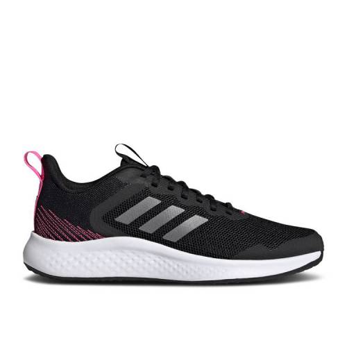 【 ADIDAS WMNS FLUIDSTREET 'BLACK SCREAMING PINK' / CORE BLACK IRON METALLIC 】 アディダス コア 黒色 ブラック スニーカー レディース