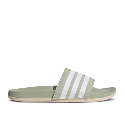 【 ADIDAS WMNS ADILETTE COMFORT SLIDES \u0027HALO GREEN IVORY\u0027 / HALO GREEN CLOUD WHIT HALO IVORY 】 アディダス アディレッタ 緑 緑であること 象牙色 スニーカー レディース