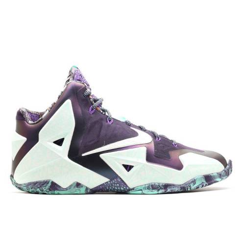 【 NIKE LEBRON 11 'ALL STAR - GATOR KING' / CASHMERE GRN GLOW PRPL DYNSTY 】 レブロン スニーカー メンズ ナイキ|スニケス