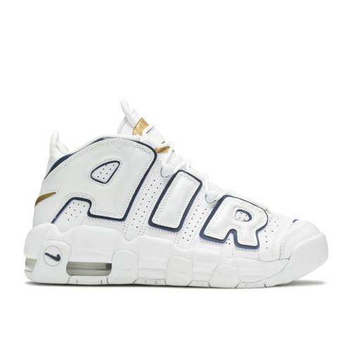 【 NIKE AIR MORE UPTEMPO GS 'MIDNIGHT NAVY' / WHITE MIDNIGHT NAVY METALLIC 】 アップテンポ 白色 ホワイト 紺色 ネイビー エアモアアップテンポ モアテン ジュニア キッズ ベビー マタニティ スニーカー ナイ|スニケス