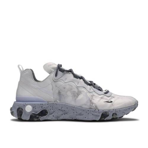 【 NIKE KENDRICK LAMAR X REACT ELEMENT 55 \u0027PURE PLATINUM\u0027 / PURE PLATINUM CLEAR WOLF GREY 】 リアクト 化学元素 純然たる プラチナム 薄墨色 薄墨色 スニーカー メンズ ナイキ