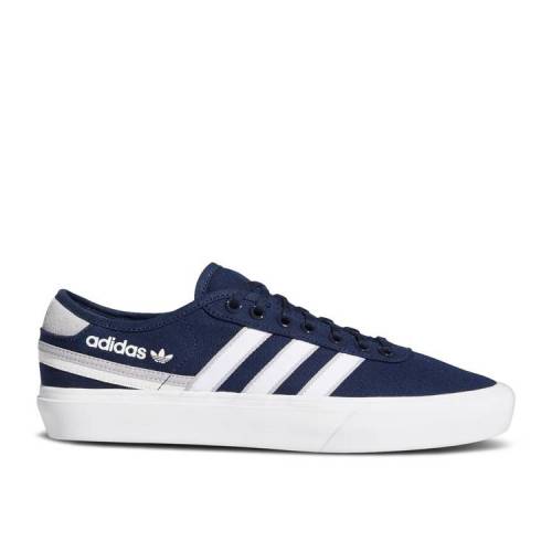 【 ADIDAS DELPALA 'COLLEGIATE NAVY' / COLLEGIATE NAVY CLOUD WHITE GREY 】 アディダス 紺色 ネイビー 白色 ホワイト 灰色 グレー スニーカー メンズ