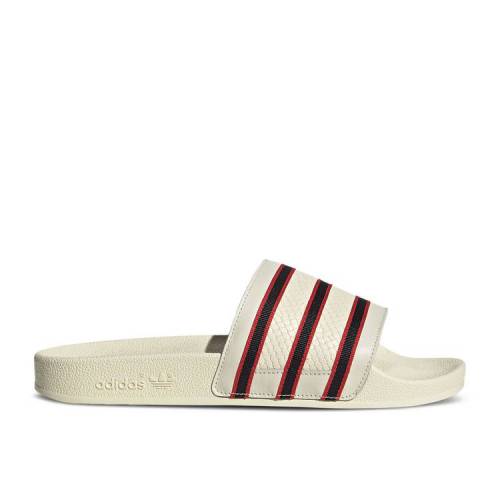 【 ADIDAS ESPN X ADILETTE SLIDE '1979' / CREAM WHITE CORE BLACK VIVID RED 】 アディダス アディレッタ サンダル クリーム 白色 ホワイト コア 黒色 ブラック 赤 レッド スニーカー メンズ