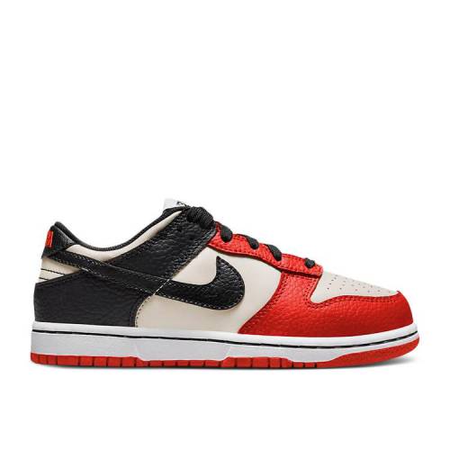 【 NIKE NBA X DUNK LOW EMB PS '75TH ANNIVERSARY - BULLS' / SAIL BLACK BLACK CHILE RED 】 ダンク 黒色 ブラック 赤 レッド ダンクロー ジュニア キッズ ベビー マタニティ スニーカー ナイキ|スニケス