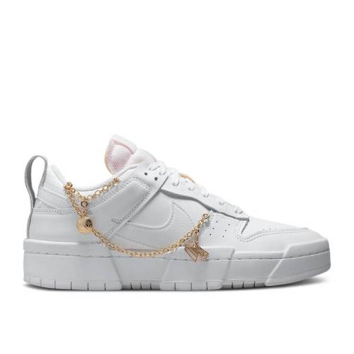 【 NIKE WMNS DUNK LOW DISRUPT \u0027LUCKY CHARMS\u0027 / WHITE WHITE METALLIC GOLD WHITE 】 ダンク 白いこと 白いこと ゴールド ダンクロー スニーカー レディース ナイキ