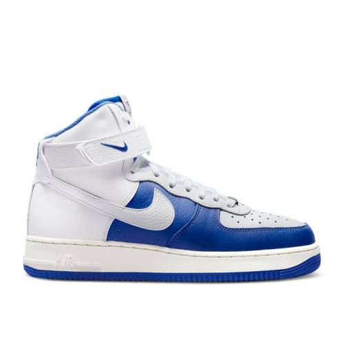 【 NIKE NBA X AIR FORCE 1 HIGH \u002707 LV8 \u002775TH ANNIVERSARY - PISTONS\u0027 / WHITE WHITE HYPER ROYAL SAIL 】 ご機嫌 白いこと 白いこと 空軍 スニーカー メンズ ナイキ