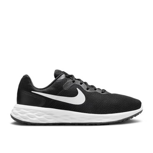 【 NIKE REVOLUTION 6 EXTRA WIDE 'BLACK WHITE' / BLACK IRON GREY WHITE 】 レボリューション 黒色 ブラック 灰色 グレー 白色 ホワイト スニーカー メンズ ナイキ