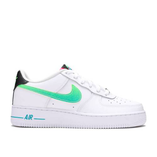 【 NIKE AIR FORCE 1 LV8 GS 'WHITE AQUAMARINE' / WHITE AQUAMARINE BLACK GREEN 】 白色 ホワイト アクアマリン 黒色 ブラック 緑 グリーン エアフォース ジュニア キッズ ベビー マタニティ スニーカー ナイキ｜スニケス 27,755円