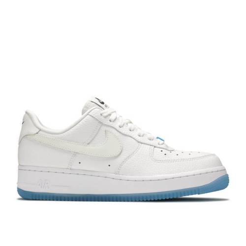 【 NIKE WMNS AIR FORCE 1 \u002707 LX \u0027UV REACTIVE SWOOSH\u0027 / WHITE WHITE WHITE UNIVERSITY 】 白いこと 白いこと 空軍 スニーカー レディース ナイキ