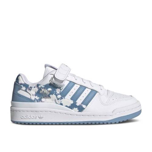 【 ADIDAS WMNS FORUM LOW \u0027FLORAL - AMBIENT SKY\u0027 / CLOUD WHITE AMBIENT SKY LEGEND 】 アディダス 討論会 白いこと 白いこと 天の原 伝え話し スニーカー レディース