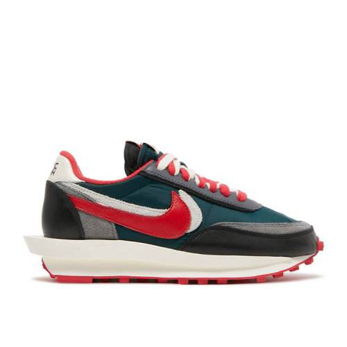 【 NIKE SACAI X UNDERCOVER LDWAFFLE 'MIDNIGHT SPRUCE UNIVERSITY RED' / MIDNIGHT SPRUCE PALE IVORY DARK 】 アンダーカバー アイボリー スニーカー メンズ ナイキ