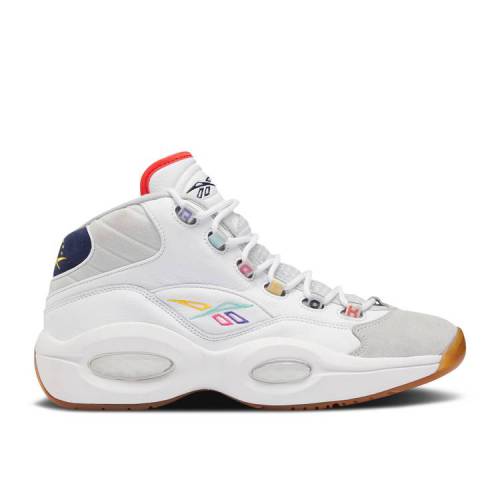 【 REEBOK QUESTION MID INTERNATIONAL HOOPS / CLOUD WHITE VECTOR NAVY PURE 】 リーボック クエスチョン ミッド 白色 ホワイト 紺色 ネイビー ピュア クエスチョンミッド スニーカー メンズ