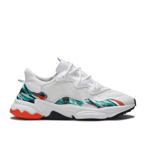 【 ADIDAS WMNS OZWEEGO TROPICAL PRINT / CLOUD WHITE CLOUD WHITE CORE 】 アディダス 白色 ホワイト コア スニーカー レディース