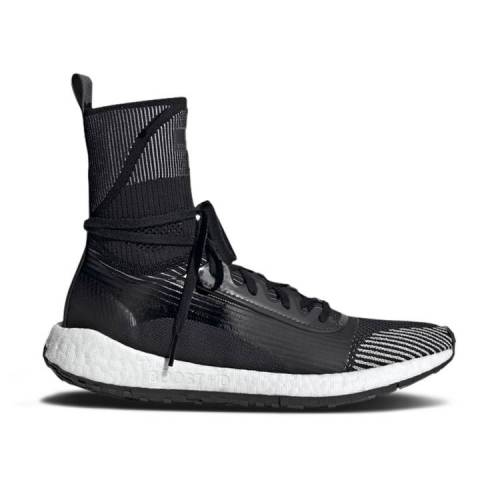【 ADIDAS STELLA MCCARTNEY X WMNS PULSEBOOST HD MID 'UTILITY BLACK' / UTILITY BLACK DUST ROSE UTILITY 】 アディダス ミッド 黒色 ブラック ローズ スニーカー レディース
