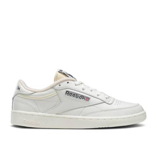 【 REEBOK CLUB C 85 VINTAGE 'CHALK' / CHALK CHALK BLACK 】 リーボック クラブ ビンテージ ヴィンテージ 黒色 ブラック スニーカー メンズ