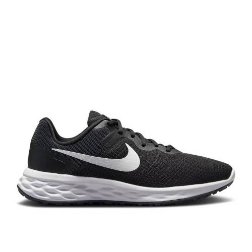 【 NIKE WMNS REVOLUTION 6 NEXT NATURE WIDE 'BLACK WHITE' / BLACK DARK SMOKE GREY COOL GREY 】 レボリューション 黒色 ブラック 灰色 グレー クール スニーカー レディース ナイキ