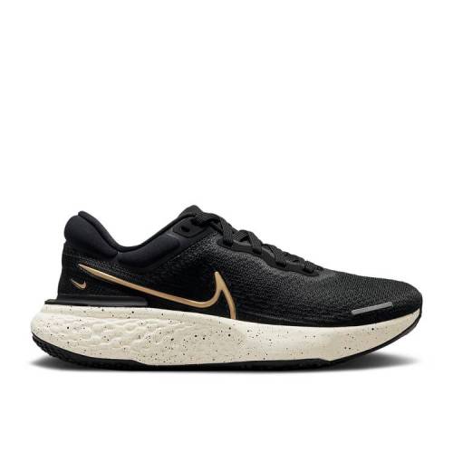 【 NIKE WMNS ZOOMX INVINCIBLE RUN FLYKNIT \u0027BLACK METALLIC GOLD\u0027 / BLACK SAIL METALLIC GOLD 】 幽客 飛球編み物 黒いこと 黒いこと ゴールド スニーカー レディース ナイキ 靴-スニーカー