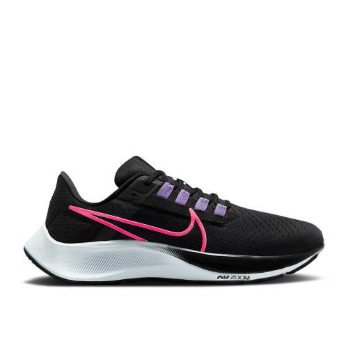 【 NIKE WMNS AIR ZOOM PEGASUS 38 \u0027BLACK HYPER PINK\u0027 / BLACK LILAC PURE PLATINUM HYPER 】 望遠レンズ ペガサス 黒いこと 黒いこと 純然たる プラチナム 望遠レンズペガサス スニーカー レディース ナイキ