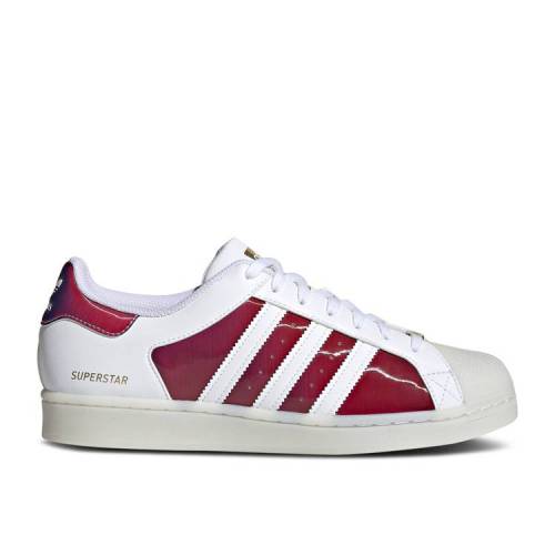 【 ADIDAS SUPERSTAR 'RED COLOR-SHIFTING PRINT' / CLOUD WHITE CLOUD WHITE GOLD 】 アディダス スーパースター 白色 ホワイト ゴールド スニーカー メンズ