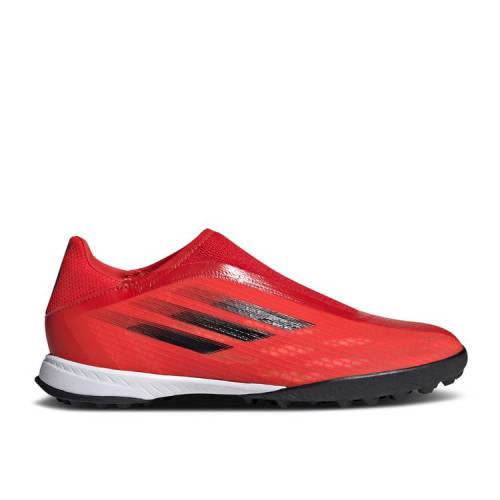 【 ADIDAS X SPEEDFLOW.3 LACELESS TF \u0027RED\u0027 / RED CORE BLACK SOLAR RED 】 アディダス 赤 赤いこと 中核グループ 黒いこと 黒いこと スニーカー メンズ メンズ靴-靴