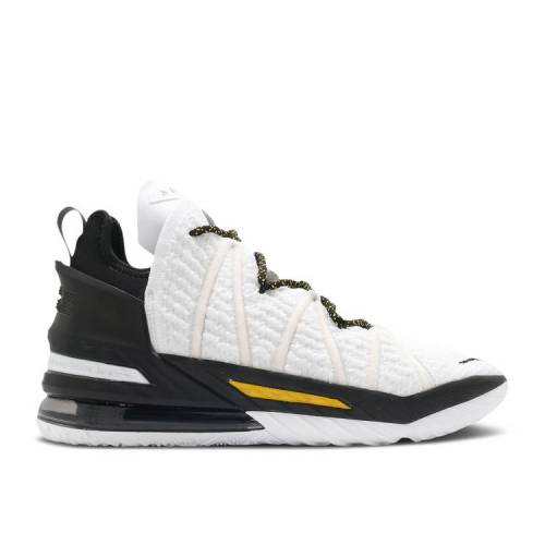 【 NIKE LEBRON 18 EP 'HOME' / WHITE AMARILLO BLACK 】 レブロン 白色 ホワイト 黒色 ブラック スニーカー メンズ ナイキ|スニケス