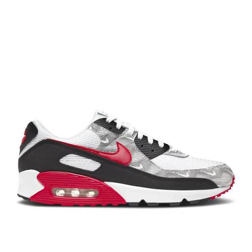 【 NIKE AIR MAX 90 'TOPOGRAPHY' / WHITE UNIVERSITY RED BLACK 】 マックス 白色 ホワイト 赤 レッド 黒色 ブラック エアマックス スニーカー メンズ ナイキ