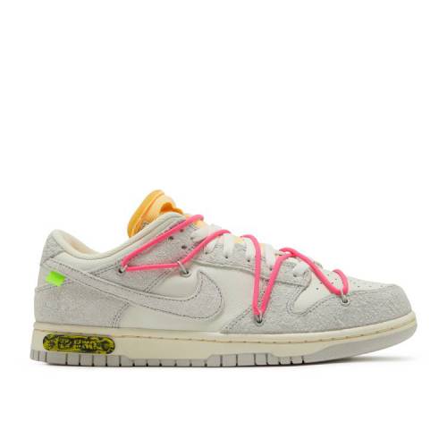 【 NIKE OFF-WHITE X DUNK LOW 'LOT 17 OF 50' / SAIL NEUTRAL GREY HYPER PINK 】 オフホワイト ダンク 灰色 グレー ピンク ダンクロー スニーカー メンズ ナイキ