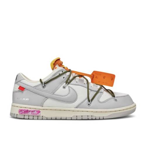 【 NIKE OFF-WHITE X DUNK LOW 'LOT 22 OF 50' / SAIL NEUTRAL GREY MEDIUM OLIVE 】 オフホワイト ダンク 灰色 グレー オリーブ ダンクロー スニーカー メンズ ナイキ｜スニケス