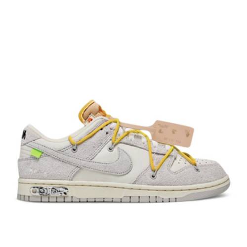【 NIKE OFF-WHITE X DUNK LOW \u0027LOT 39 OF 50\u0027 / SAIL NEUTRAL GREY AMARILLO 】 象牙色 ダンク 薄墨色 薄墨色 ダンクロー スニーカー メンズ ナイキ