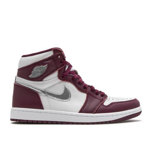 【 AIR JORDAN JORDAN 1 RETRO HIGH OG \u0027BORDEAUX\u0027 / BORDEAUX WHITE METALLIC SILVER 】 ナイキ ご機嫌 白いこと 白いこと しろがね色 しろがね色 エアジョーダン スニーカー メンズ