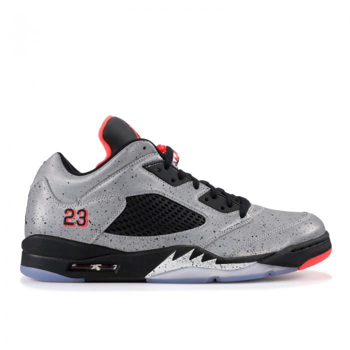 【 AIR JORDAN JORDAN 5 RETRO LOW 'NEYMAR' / REFLECT SILVER INFRRD 23 BLCK 】 ナイキ 銀色 シルバー エアジョーダン スニーカー メンズ｜スニケス
