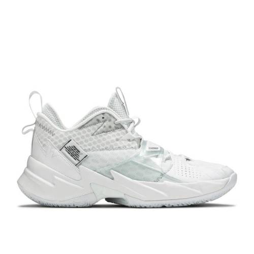 【 AIR JORDAN JORDAN WHY NOT ZER0.3 PF 'TRIPLE WHITE' / WHITE METALLIC SILVER WHITE 】 ナイキ 白色 ホワイト 銀色 シルバー エアジョーダン スニーカー メンズ