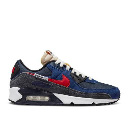 【 NIKE AIR MAX 90 SE \u0027RUNNING CLUB - DEEP ROYAL\u0027 / DEEP ROYAL UNIVERSITY RED BLACK 】 マックス 野球クラブ ディープ 赤 赤いこと 黒いこと 黒いこと 大気圏マックス スニーカー メンズ ナイキ