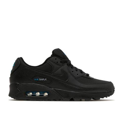 【 NIKE AIR MAX 90 \u0027BLACK LASER BLUE\u0027 / BLACK LASER BLUE WOLF GREY BLACK 】 マックス レーザ 黒いこと 黒いこと 青み 青色 薄墨色 薄墨色 大気圏マックス スニーカー メンズ ナイキ