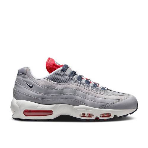 【 NIKE AIR MAX 95 'GREY USA' / CEMENT GREY CHILE RED SUMMIT 】 マックス 灰色 シメント グレー 赤 レッド エアマックス スニーカー メンズ ナイキ|スニケス