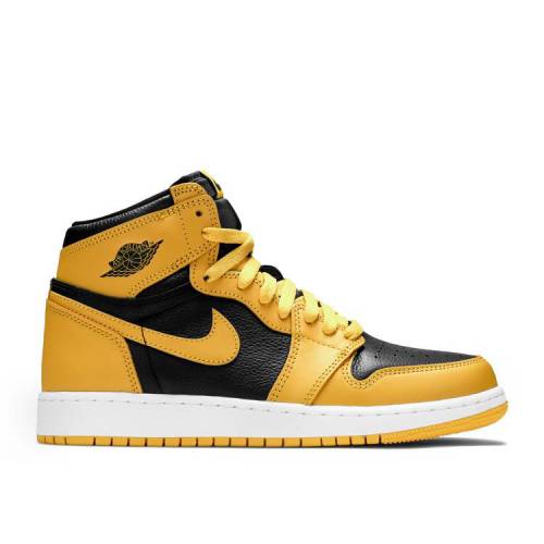 【 AIR JORDAN JORDAN 1 RETRO HIGH OG GS 'POLLEN' / POLLEN BLACK WHITE 】 ナイキ ハイ 黒色 ブラック 白色 ホワイト エアジョーダン ジュニア キッズ ベビー マタニティ スニーカー