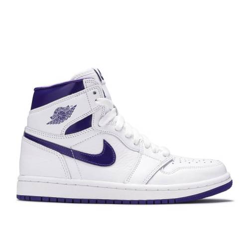 【 AIR JORDAN JORDAN 1 RETRO HIGH OG PS 'COURT PURPLE' / WHITE COURT PURPLE 】 ナイキ ハイ 白色 ホワイト コート 紫 パープル エアジョーダン ジュニア キッズ ベビー マタニティ スニーカー|スニケス