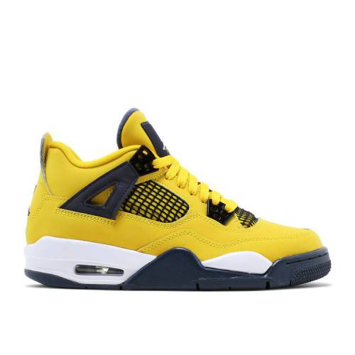 【 AIR JORDAN JORDAN 4 RETRO GS 'LIGHTNING' 2021 / TOUR YELLOW MULTI COLOR MULTI 】 ナイキ 黄色 イエロー エアジョーダン ジュニア キッズ ベビー マタニティ スニーカー｜スニケス