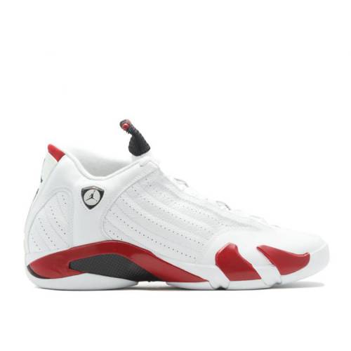 【 AIR JORDAN JORDAN 14 RETRO 'CANDY CANE' 2012 / WHITE VARSITY RED BLACK 】 ナイキ 白色 ホワイト 赤 レッド 黒色 ブラック エアジョーダン スニーカー メンズ｜スニケス