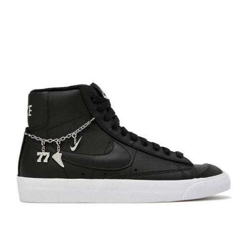 【 NIKE WMNS BLAZER MID \u002777 LX \u0027LUCKY CHARMS - BLACK\u0027 / BLACK BLACK METALLIC SILVER 】 ブレイザー ミッド 黒いこと 黒いこと しろがね色 しろがね色 スニーカー レディース ナイキ スニーカー-靴