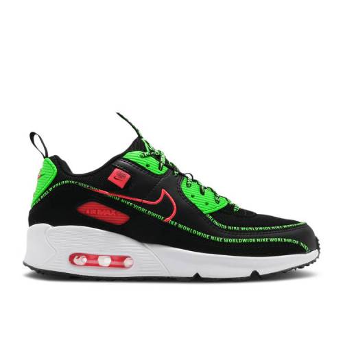 【 NIKE AIR MAX 90 SE GS 'WORLDWIDE PACK - SEFA20' / BLACK FLASH CRIMSON GREEN STRIKE 】 マックス 黒色 ブラック クリムゾン 緑 グリーン ストライク エアマックス ジュニア キッズ ベビー マタニティ スニーカ|スニケス