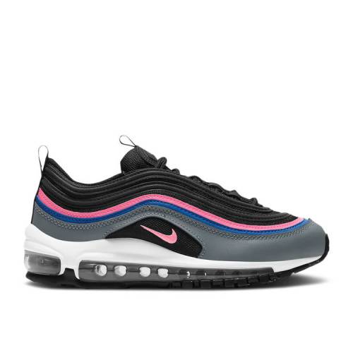 【 NIKE AIR MAX 97 GS 'BLACK SMOKE GREY' / BLACK SMOKE GREY SAPPHIRE SUNSET 】 マックス 黒色 ブラック 灰色 グレー エアマックス ジュニア キッズ ベビー マタニティ スニーカー ナイキ|スニケス