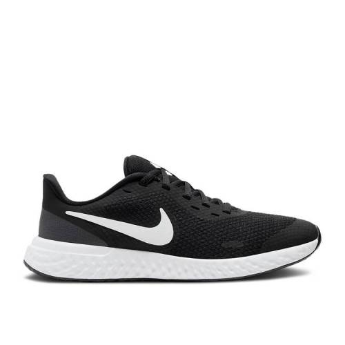 【 NIKE REVOLUTION 5 GS 'BLACK WHITE' / BLACK ANTHRACITE WHITE 】 レボリューション 黒色 ブラック 白色 ホワイト ジュニア キッズ ベビー マタニティ スニーカー ナイキ|スニケス