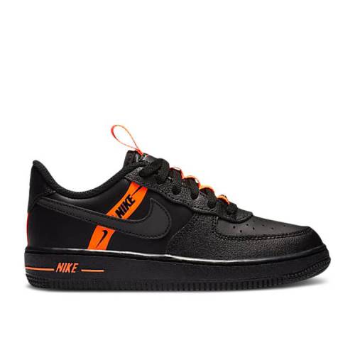 【 NIKE FORCE 1 LV8 KSA PS 'BLACK TOTAL ORANGE' / BLACK TOTAL ORANGE BLACK 】 黒色 ブラック 橙 オレンジ ジュニア キッズ ベビー マタニティ スニーカー ナイキ|スニケス