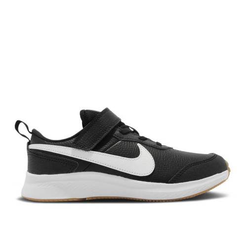 【 NIKE VARSITY LEATHER PS 'BLACK WHITE' / BLACK WHITE GUM LIGHT BROWN 】 レザー 黒色 ブラック 白色 ホワイト 茶色 ブラウン ジュニア キッズ ベビー マタニティ スニーカー ナイキ｜スニケス